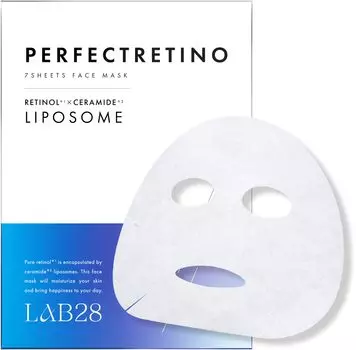 LAB28 Perfect Retino Face Mask Индивидуальная упаковка 7 шт. Сделано в Японии Липосома Увлажнение Старение Уход Поры Сухость Мелкие морщины Лицо [Ретинол
