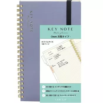 Lab Clip Notebook A5 Slim Graph Meets Planner Keynote Blue Gray MTNT02-BG