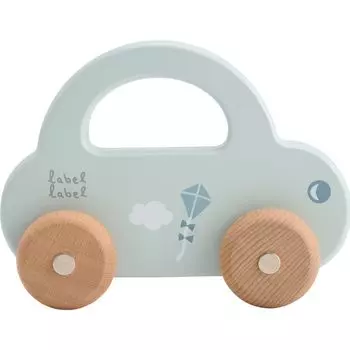 LabelLabel Little Car Wooden Toy Car Rattle Rattle Baby Gift Baby 1 Year Old Boys Girls Wooden Toy (Blue)