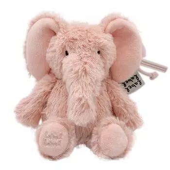 labellabel Plush Animal Fluffy Baby First Baby Shower Gift Toy, Toy, (Elephant, Pink, Small)