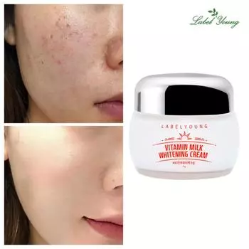 Labelyoung Shocking Vitamin Milk Whitening Cream 50 мл – мгновенное повышение тона кожи и уменьшение темных пятен