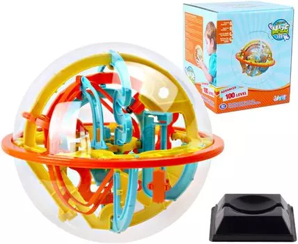 Лабиринт Шар 3D Лабиринт Fidget Cube Игра Баланс Тренировка Мозга IQ Убить Время Образовательная Головоломка [LilBit] (Уровень 100-Начинающий)