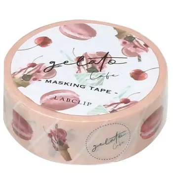 Labo Clip Masking Tape Dolceno Gelato Cafe Pink B22-GCMT01-PK