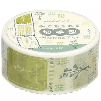 Labo Clip Masking Tape Pick Cooker Stamp Type Masking Tape Green C23-PKKM-GR