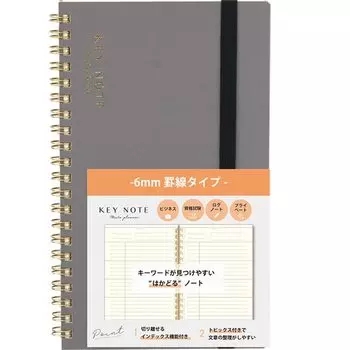 Labo Clip Notebook A5 Slim Meets Planner Keynote Charcoal MTNT02-CC