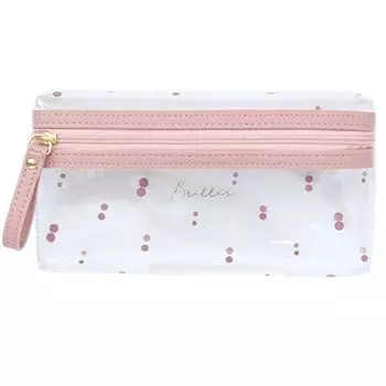 Labo Clip Pen Case Clear Flat Pen Pouch Brier Pink B22-BRCP01-PK