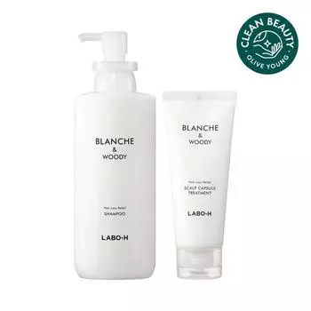 LABO-H Hair Loss Relief Scalp Strenthening Blanche & Woody Shampoo 333mL + Treatment 100mL Special Set