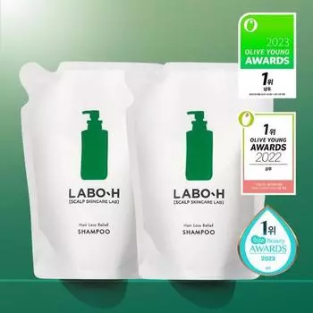 LaboH Hair Loss Symptom Relief Shampoo Scalp Strengthening Refill Pack 333ml*2 pack
