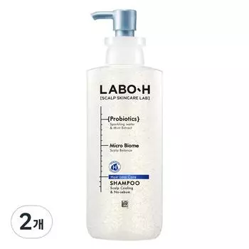 LaboH Scalp Cooling & No Sebum Functional Shampoo, 2 units, 400ml