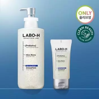 LaboH Шампунь для снятия симптомов выпадения волос, охлаждающий кожу головы (333мл+50мл)
