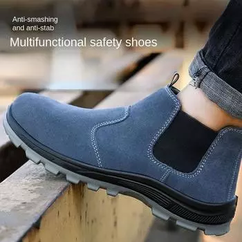 Labor Insurance Shoes Men s Steel Baotou Anti-smashing, Stab-proof, Non-slip, Wear-resistant, Lightweight and Shock-absorbing Work Shoes 37