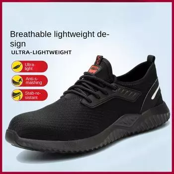 Labor Insurance Shoes, Smash-proof and Puncture-proof Work Shoes, Low-top Casual Safety Shoes 35