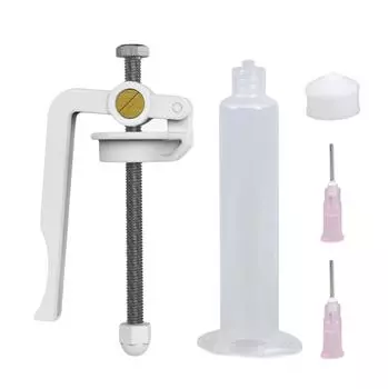 Labor Saving Tube Piston Solder Paste Booster Manual Syringe Propulsion Tool Handheld Syringe Propeller Simplet to Use белый