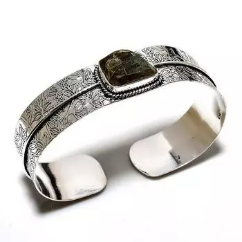 Лабрадорит драгоценный камень 925 посеребренный ювелирный браслет ручной работы браслет-манжета