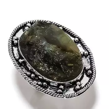 Labradorite Gemstone Handmade 925 Sterling Silver Jewelry Ring Size 8 r6t77