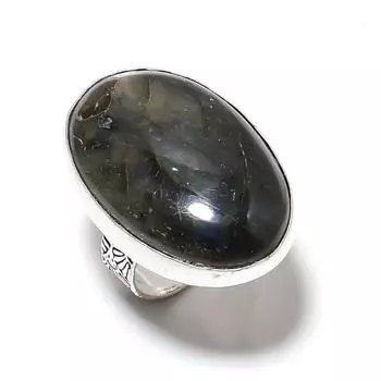 Labradorite Gemstone Handmade 925 Sterling Silver Jewelry Ring Size 6 K7h95