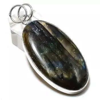 Labradorite Gemstone Handmade 925 Sterling Silver Jewelry Pendant 2.52 f4A84