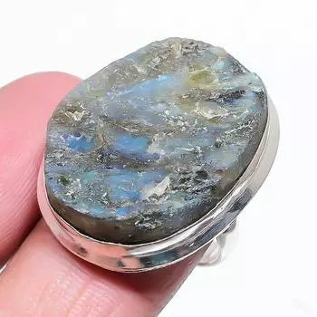 Labradorite Gemstone Handmade 925 Sterling Silver Jewelry Ring Size 8 W8C40