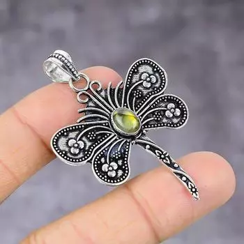 Labradorite Gemstone Handmade 925 Sterling Silver Jewelry Pendant 2.21 O7g07