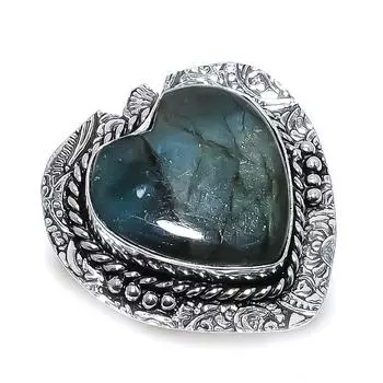 Labradorite Gemstone Handmade 925 Sterling Silver Jewelry Gift Ring Size 10 j3y90