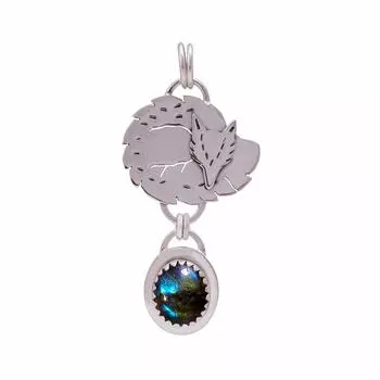 Labradorite - Madagascar Gemstone 925 Sterling Silver Pendant V8969, Blue Pendant, Oval Pendant, Valentin s Day Gift, Gift For Her, Birthday Gift, Han