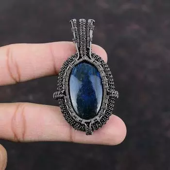 Labradorite Pendant Copper Wire Wrapped Pendant Handmade Pendant Wonderful Copper Jewelry Dainty Gemstone Pendant Wire Wrap Jewelry For Gift