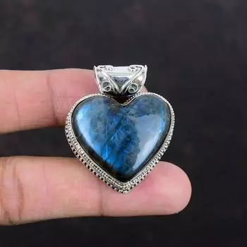 Подвеска из лабрадорита, оригинальный кулон из драгоценного камня, винтажная подвеска, кулон из стерлингового серебра 925 пробы, дизайнерские ювелирные изделия, подвеска ручной работы, подарки для матери