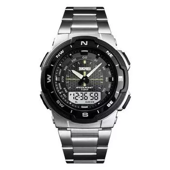 LABTIMES Luminous Dual Time мужские аналоговые электронные наручные часы с металлическим ремешком из нержавеющей стали