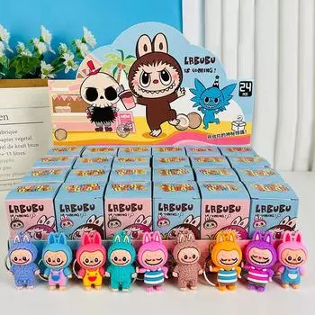 Labubu Blind Box Doll Trendy Toy Small Cubot Cartoon Cute Labubu Keychain Blind Box Gift Bag Cushion Car Small Decorations