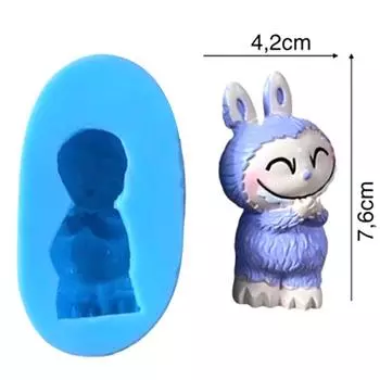 Лабубу Мастика Украшение для торта Силиконовая форма Форма ручной работы 4.2*7.6cm