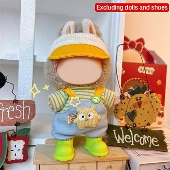 Labubu Одежда Аксессуары Для 17см Винил Labubu Плюшевая Кукла Спортивный Костюм Для Отдыха Мягкая Игрушка Одежда Сменный Набор