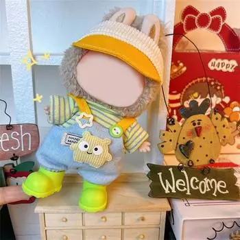 Labubu Одежда Аксессуары Для 17см Винил Labubu Плюшевая Кукла Спортивный Костюм Для Отдыха Мягкая Игрушка Одежда Сменный Набор