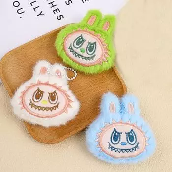 Labubu плюшевая подвеска мультфильм монстры мягкая кукла брелок автомобильный брелок сумка рюкзак декор подарок розы красного