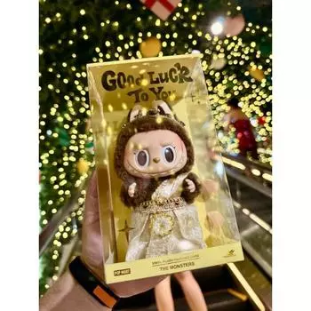 Лабубу Таиланд Ограниченный Лабубу Удачи Тебе Виниловый Слепой Бокс Сумка-Тоут Подвеска Брелок Украшение Игрушка для Девочки Подарок жёлтый