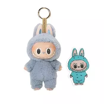 Labubu The Monsters Виниловая кукла с лицом Heart-Moving Macaron Doll Blind Box Blind Bag Фигурка Угадывание Сумка Китай Высококачественная Реплика синий