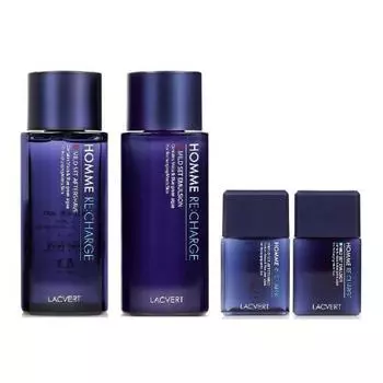 Набор из 2 предметов Lac Vert Homme Recharge (лосьон после бритья 185 мл + эмульсия 180 мл + 2 миниатюры в комплекте), Корейская мужская популярная косметика