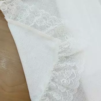 Lace Bedside Cover Cloth Cover Towel Simple Cover Cloth Dustproof Protective Cover Universal Cover Sofa White 140*100cm (suitable for 1.2 m bed)