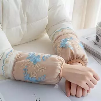 Lace Dustproof Oversleeve Clothing Protection Sleeve Office Kitchen Sleeve for OutdoorPink хаки