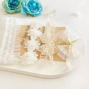 Lace Florwers Baby Girls Headbands Elastic Princess Girl Hair Bands Bowknot Cute Infant Headwear Accessories