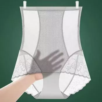 Lace Flower Tummy Control Shapewear Transparent Slim Seamless Underwear Tightening L