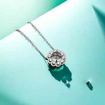 Lace foam jade necklace with 925 sterling silver, super beautiful holiday gift, goddess temperament matching, exclusive design