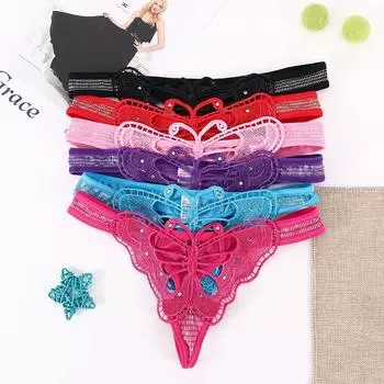 Lace Lingerie Knicker Thong Panties G-string T-back