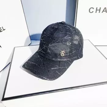 Кепка бейсбольная женская с кружевом и вырезом, корейская версия, открывающая лицо, кепка с язычком утенка, весна и лето 56-58CM белый