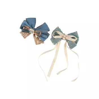 Lace Princess Hair Clip Cloth Children s Headdresses Cute Bow Ribbon Hairpin Girls style2