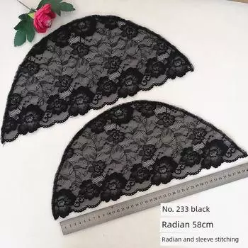 Lace Sleeves Semi-Finished Sleeveless Sling Sleeves Decorative Breathable Thin Fake Sleeve Patchwork Modified Cuff Sleeves Black
