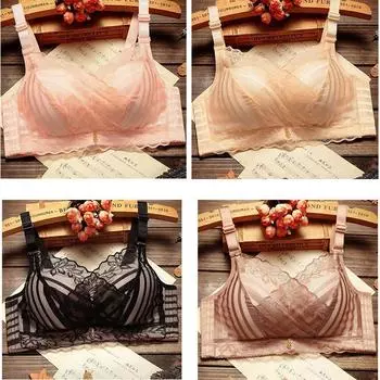 Lace tube top adjustment anti-light bra women s underwear 70A красный