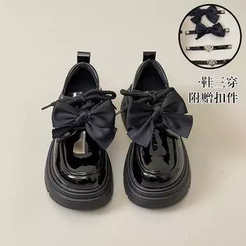 Lace-up bow muffin platform women s new spring high-heeled love single shoes and small leather shoes 35
