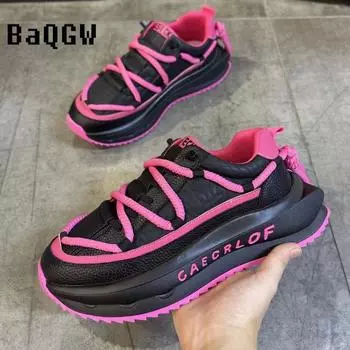 Lace-up Design Fashion Men s Black White Retro Causal Flats Platform Shoes Punk Loafers Sport Walking Sneakers Zapatillas Hombre 39