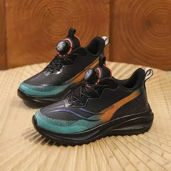 Lace-up-free children s leather running shoes, older children s primary school students running shoes, shock absorption, children s lightweight s 31
