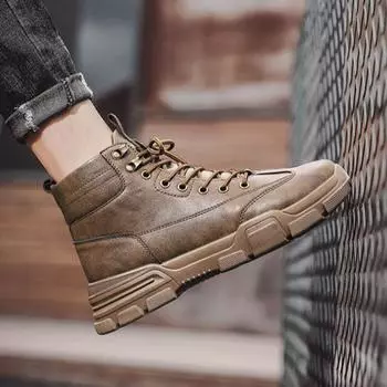 Lace Up Male Winter Shoes Ankle Men s Snow Boots Booties Platform Offer Fashion Luxury Anti Slip New in Brands High Quality Work 39